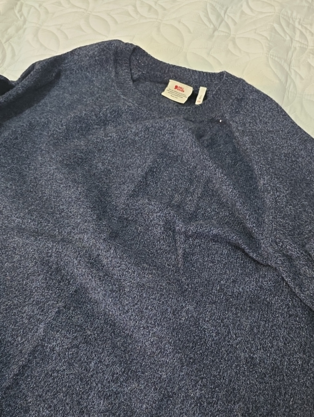 Fjallraven Men's Crewneck Sweater - Navy/wool blend